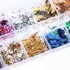 Sparkly Nail Glitter Foils Aluminum Foil 3D Nail Charms Decorations Nail Sequins  for Women Girls