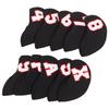 10PcsSet Number Golf Iron Head Cover Set Neoprene Golf Club Iron Protective HeadcoverBlack