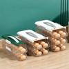 Automatic Scrolling Egg Storage Box Portable Durable Egg Holder Stackable Refrigerator Eggs Organizer Space Saver Container