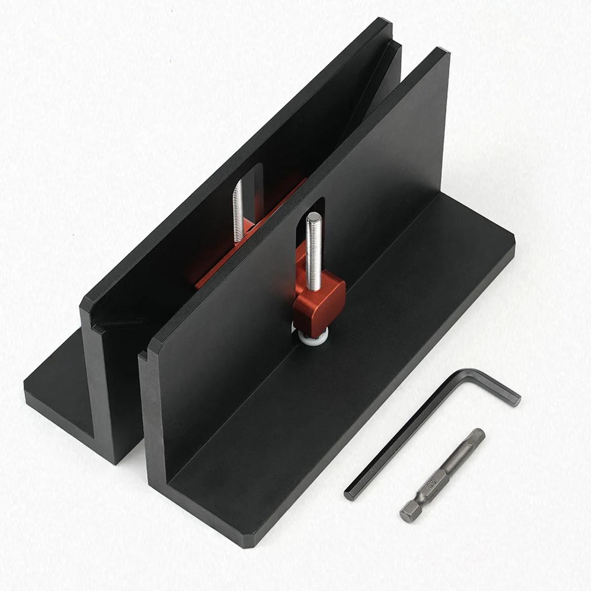 

2PCS Right Angle Spline Jig, Aluminum Corner Clamp Dovetail Jig Fixture for Picture Frames Furniture Drawer Slotting Joinery (as the picture,1Pcs)