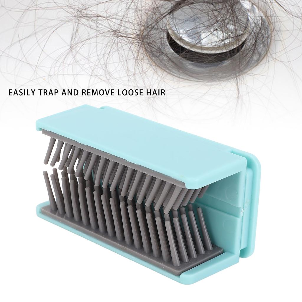 Shower Wall Hair Catcher Avoid Clogged Drains Easy To Use Silicone Hair Trap Drain Protector for Bathroom Blue