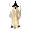 A Swing Halloween Decoration with String Lights - Outdoor Yard Decor for , House Party Prop