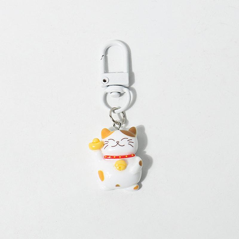 Søt Lucky Cat Nøkkelring Ryggsekk Anheng Oppheng Ornamenter Tilbehør Gaver