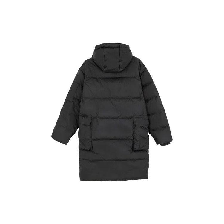 Puma Solid Color Casual Hooded Long Down Jacket Unisex Jacket Black 625613-01