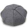 British Style Wide Brim Woolen Beret Hat Retro Artist Painter Newsboy Octagonal Cap Fashion Accessories