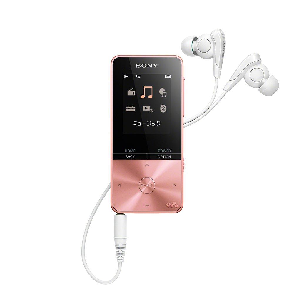 Sony Walkman S Series 4GB NW-S313 MP3 Player with Bluetooth, Up to 52 Hours of Continuous Playback, Includes Earphones, 2017 Model, Light Pink