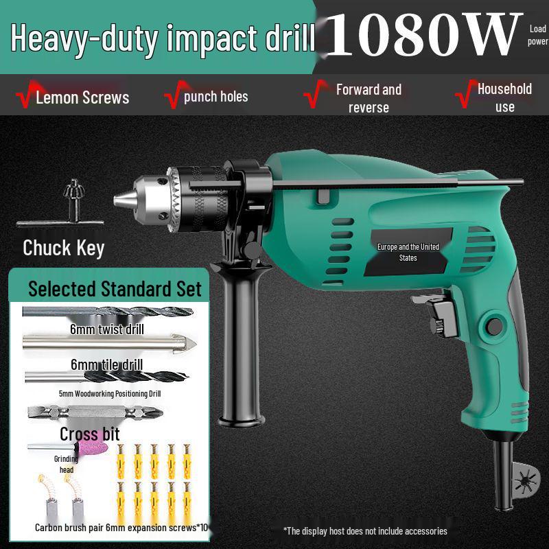 High-Power Variable Speed Impact Drill & Rotary Hammer Electric Screwdriver