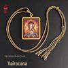 Zodiac Cinnabar Thangka Pendant - Eight Guardian Deities Amulet Box (Samantabhadra & Manjushri)