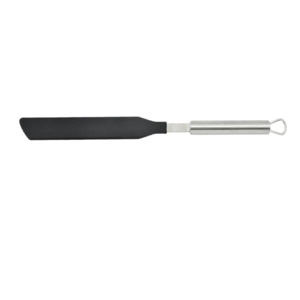 Black Pancake Spatula 35x2x2cm Steel Crepe For Turner for Crepe Maker and Non Frying Pan Dishwasher Safe Rustproof