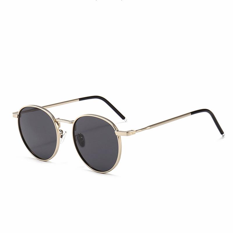 2024 Women's Fashion Trend Small Face Retro Street Photo Glasses Small Round Frame UV400 Metal Polarized Sunglasses