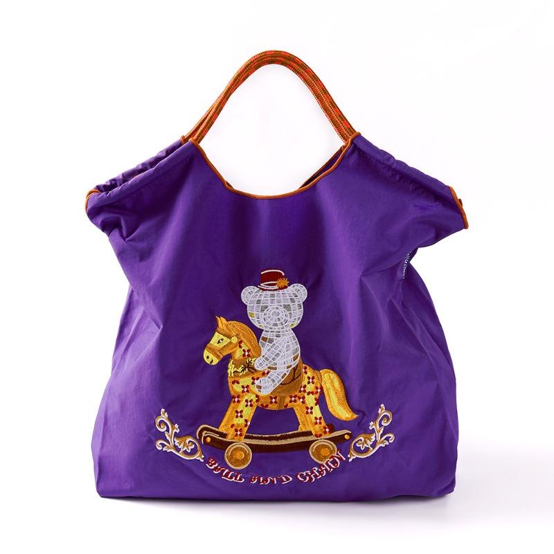 Nylon handbag bag new embroidered large capacity ball chain shoulder tide messenger tote bag