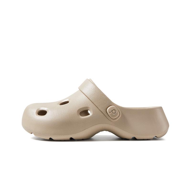 Puxi Starry Thick-Soled EVA Summer Beach Shoes - Closed-Toe Non-Slip Breathable Sandals 37/38 глиняно-коричневый