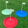 Golf Putting Cup and Flags Soft Rubber Practice Putting Cup Golf Putter Green Cup Training Aids Supplies Easy to Use