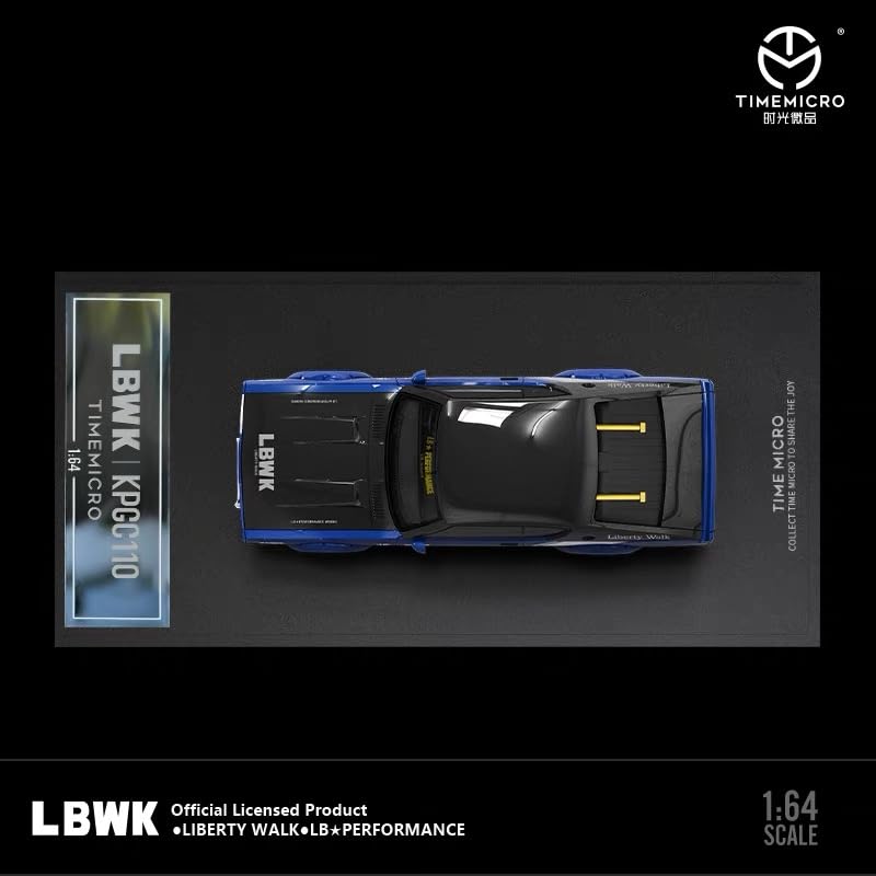 1/64 TIMEMICRO Skyline Nissan Skyline 2000 GT-R Kenmeri KPGC110 Blue (Includes Figure)