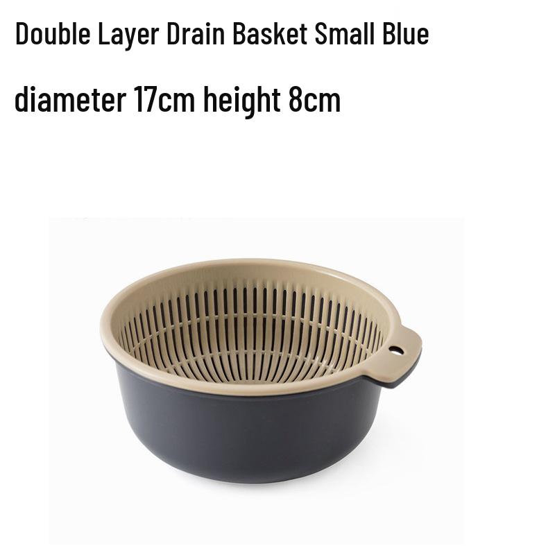 

Двухслойная пластиковая корзина для мытья фруктов и овощей с дренажем