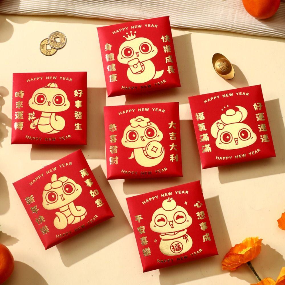 

6pcs Chinese Style New Year Lucky Money Bag Blessing Money Packet Wedding Birthday Style 3