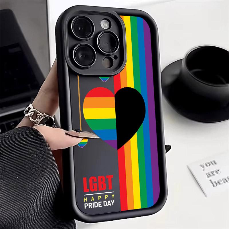 LGBT Rainbow Pride Flag Lesbians Soft TPU Case For iPhone 16 15 11 13 14 12 Pro Max 15 Plus Mini Case 16Pro Silicone Phone Cover