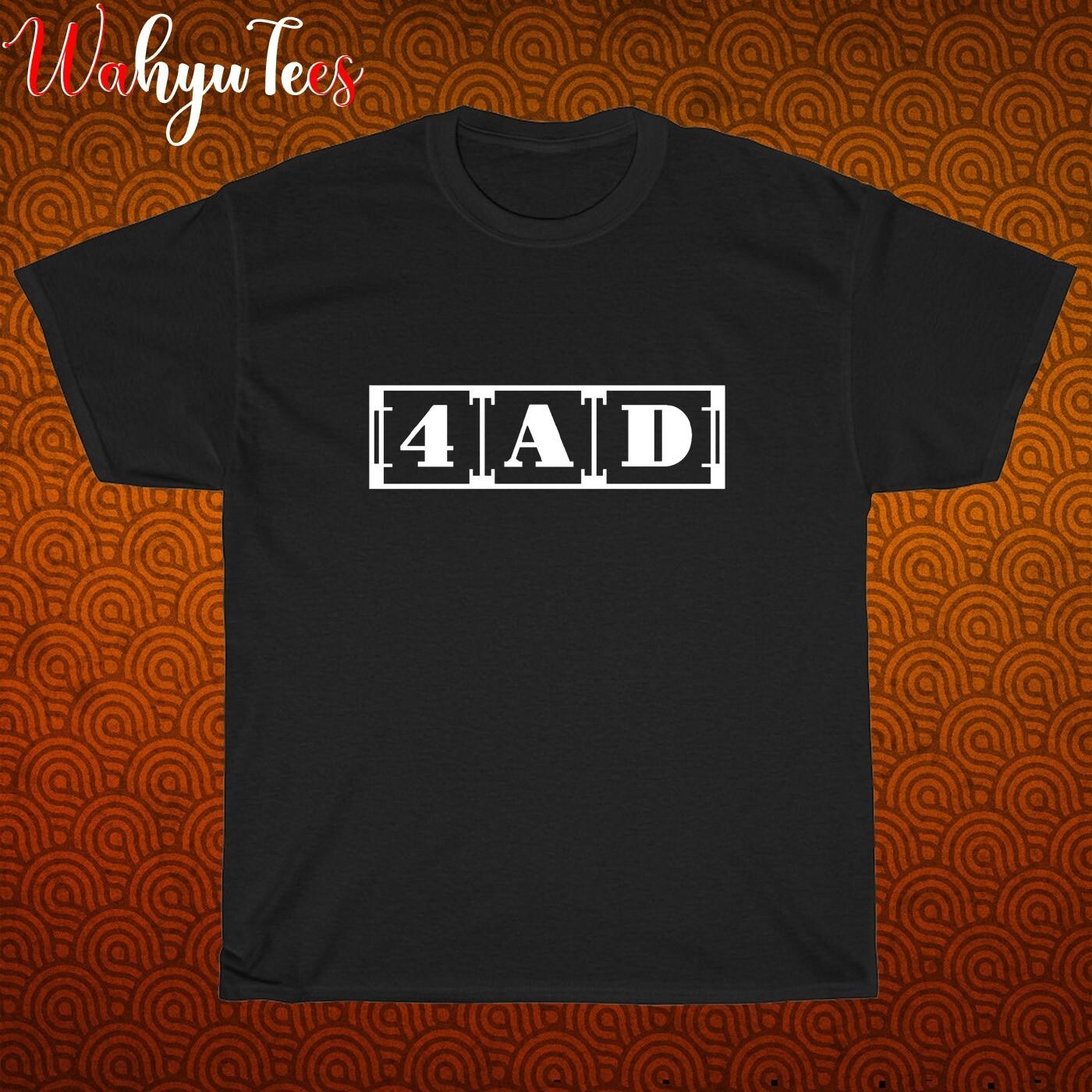New 4AD Record Label Logo Black/Grey/Navy/White Size S-5XL Unisex T-Shirt M
