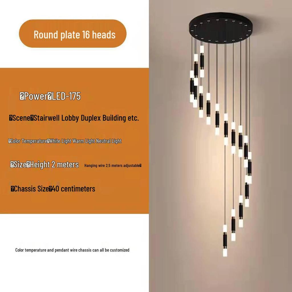Modern Luxury Double-Head Pendant Light for Bedroom, Living Room, Staircase, and Restaurant
