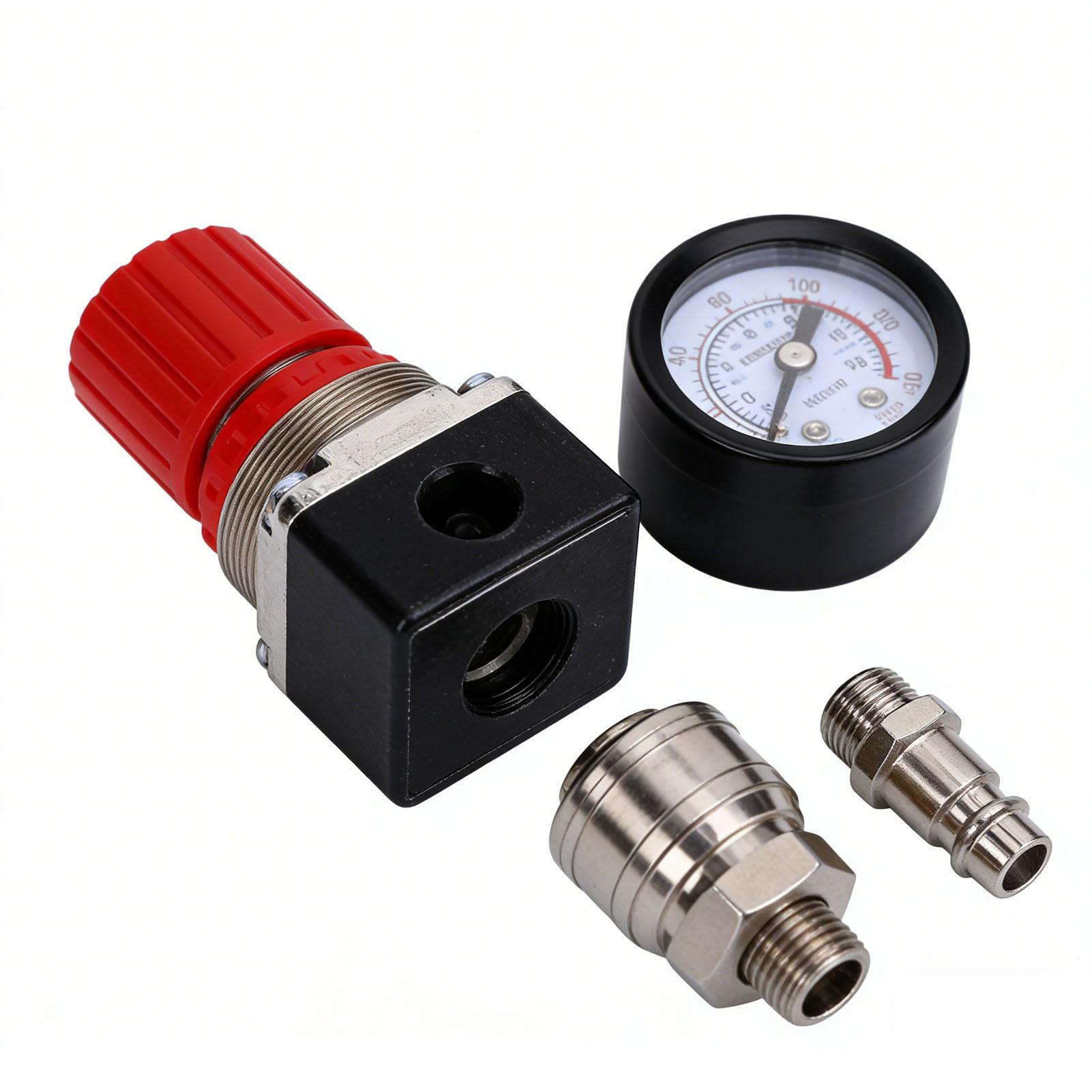 Tomtop Jms Air Compressor Pressure Switch Control Valve 4 Ways 175Psi Air Compressor Pressure Switch With Meter