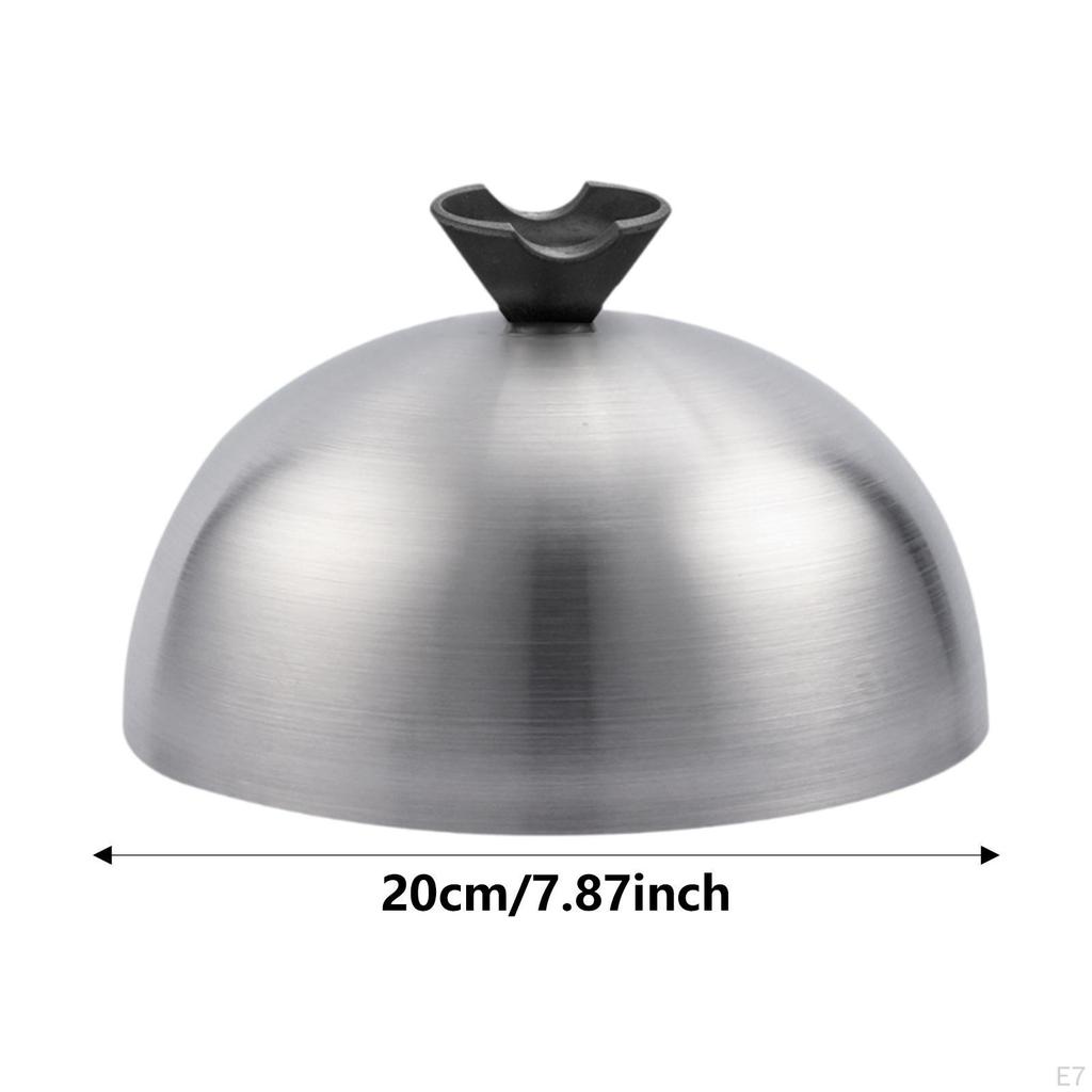Burger Cover Basting Practical Stainless Steel Griddle Dome Cheese Melting for Teppanyaki