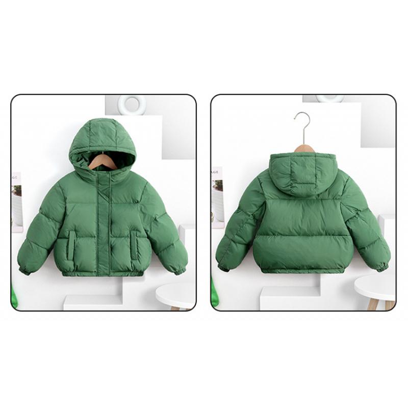 New Children's Clothing New Puffer Jacket Children's Short Winter Jacket Boys Girls Stylish Thickened Fleece Jacket Feather Silk Coat
