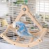 Bird Perch Toy Wooden Bird Swing Toys Hanging Bite Resistant Parrot Stand Wheel Durable Parrot Enrichment Toy Entertainment