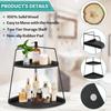 2 Tier Bathroom Counter Organizer Wood Bathroom Organizer Countertop Corner Storage Shelf Counter Standing Rack Cosmetic Vanity