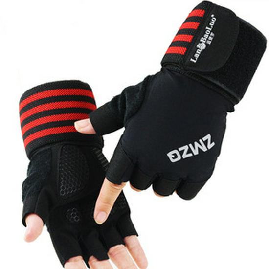 Half Finger Fitness Gloves with Wrist Support for Men & Women – Perfect for Pull-ups, Dumbbells, Deadlifts, and Barbell Protection