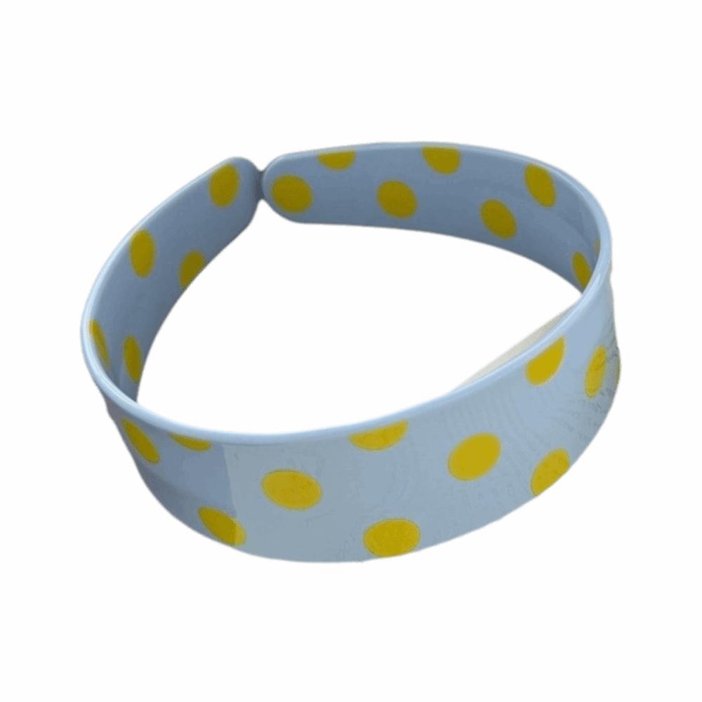 Retro Acetate Plate Headband Sweet Headwear Cool Polka Dot Hair Hoop Daily Use синий
