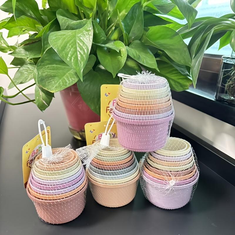 Bunny Stacking Cups Toy Rabbits Multi-colored Reusable Small Animals Puzzle Toys For Hiding Food Playing Small Animals Pet Toys