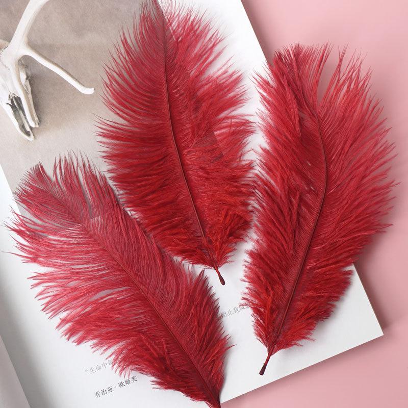 Colored Ostrich Hair 15-20Cm Wedding Ornament Wall Decoration Feather Wall Hand Bouquet Diy Dream Catcher Material