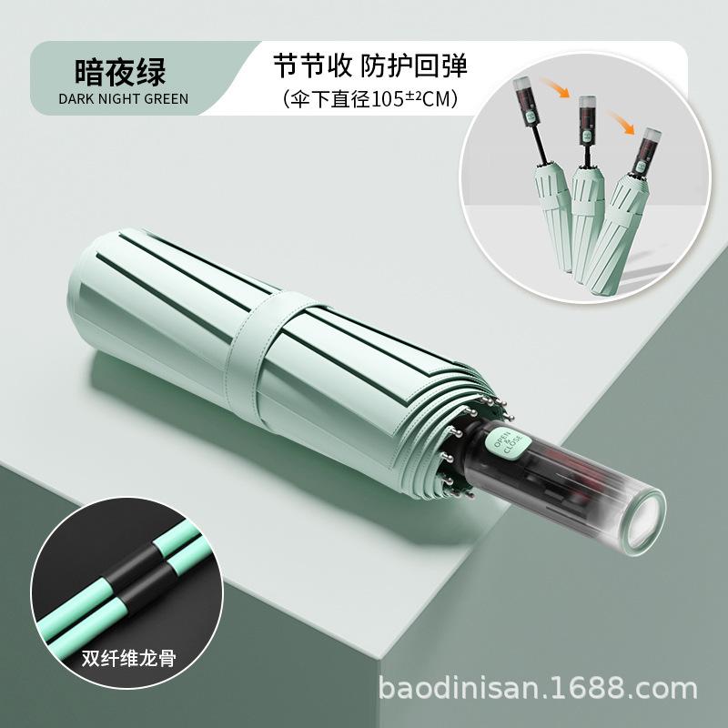 The new fully automatic anti-rebound vinyl sun protection and UV protection 24-bone double keel enlarged sunshade umbrella is safe and fast