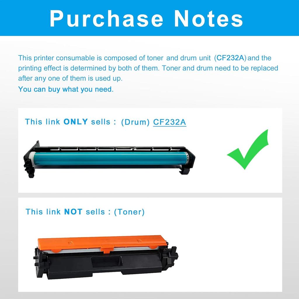 LCL Compatible Drum Unit Replacement for HP 32A CF232A for HP LaserJet Pro M203d M203dn 203dw M230fdw M230sdn MFP M227 MFP M227d MFP M227fdn MFP