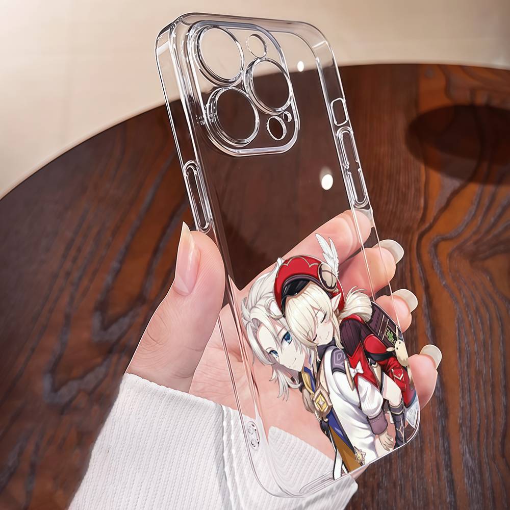 Albedo Genshin Impact Transparent Phone Case For IPhone 17 16 15 13 12 11 14 Pro Max Mini Plus Silicone Bumper