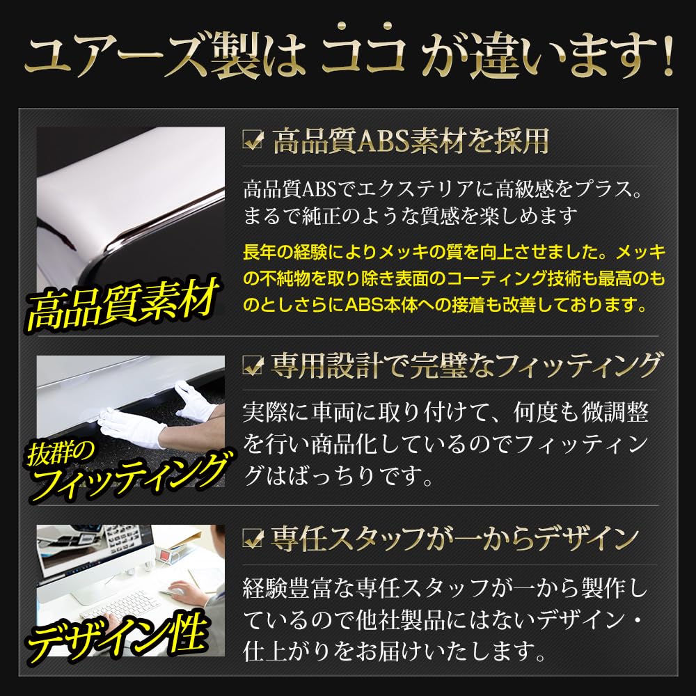 40 Series Tail Garnish 40 ALPHARD VELLFIRE ABS Chrome Garnish Custom Parts Accessories Dress Up Toyota S YOURS Alphard/Vellfire [2 Pieces] y506-053