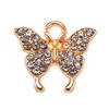 10Pcs Fashion Shiny Rhinestone Butterfly Bee Love Crown Pendant Women's Earrings Bracelet DIY Jewelry Making Charm Accessories