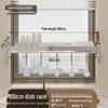 Adjustable Stainless Steel Window Sill Kitchen Rack with Dish Drainer