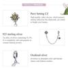 WOSTU The Whole Universe 925 Sterling Silver Round Safety Chain Sun Moon Stopper Charm Fit Bracelets DIY Jewelry