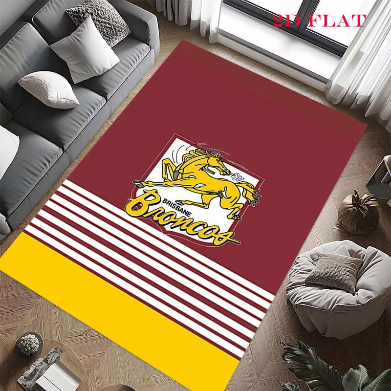 Brisbane Broncos Carpet Rug for Living Room Bedroom Home Sofa Decoration,Kids play Nonslip Floor Mat
