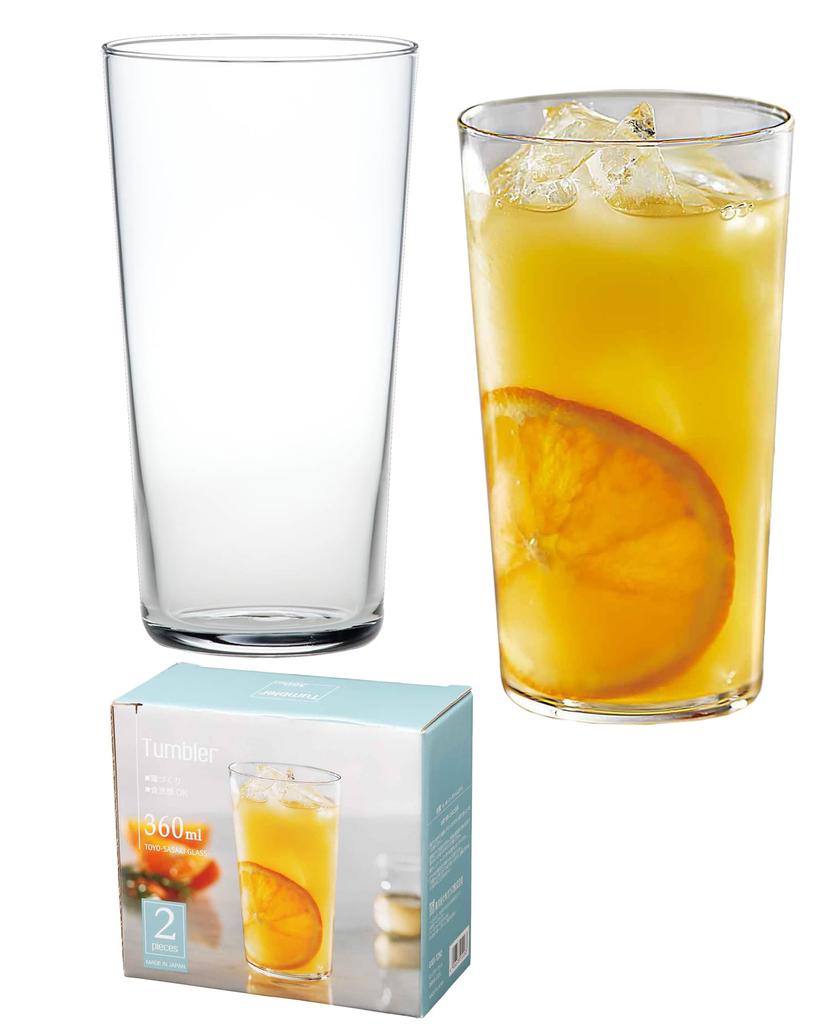 Toyo Sasaki Glass Tumbler Glass Thin Glass Set Tumbler Set 360ml Set of 24 Made in Japan Dishwasher Safe Pair Glass Cup Beer Glass Highball Glass Sour
