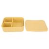 Cajas de Almuerzo de Silicona 3 Compartimentos Extraíbles Reutilizables a Prueba de Fugas Contenedores de Comida para Escuela Trabajo Viajes Aptos para Microondas 880ml
