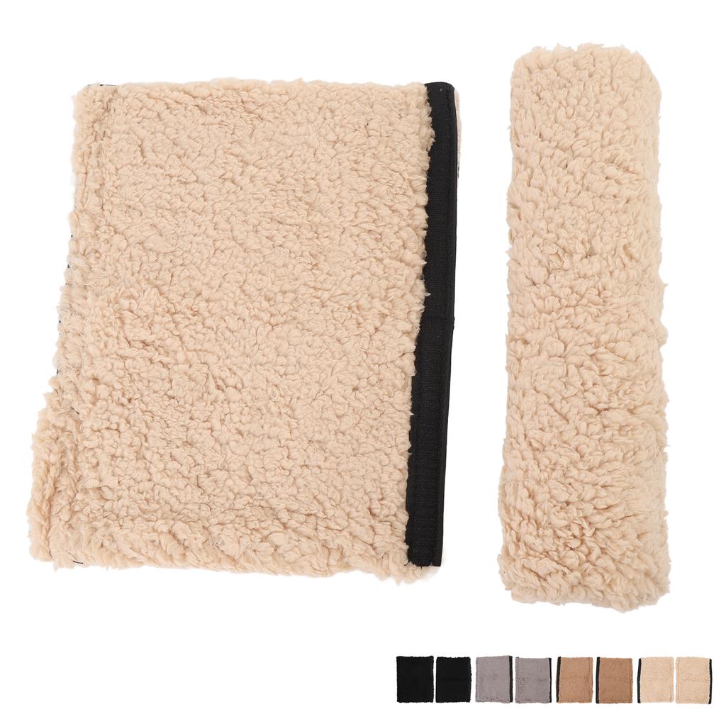 2pcs Chair Armrest Pad Sheepskin Fleece Armrest Cushion Comfortable Chair Armrest Pad for Transport 