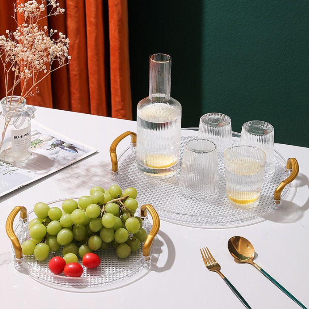 Průhledný podnos na dort Plastové čajové podnosy Servírovací podnosy Talíř na dort Chléb