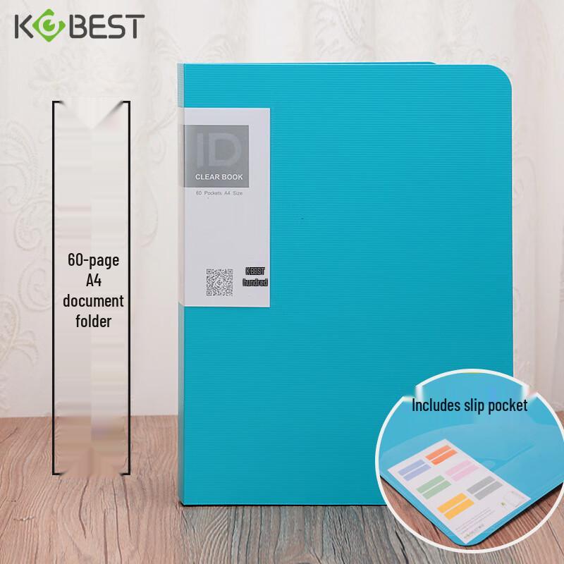 

JY 60-Page A4 Multifunction Transparent Loose-leaf Folder