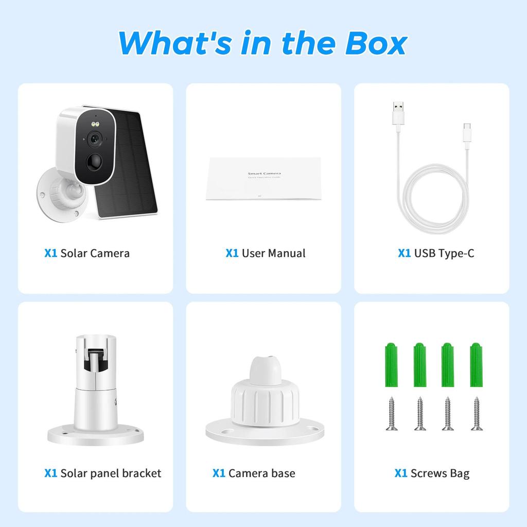 4MP Solar-Powered WiFi Outdoor Surveillance Camera with Night Vision and Baby Monitor Features