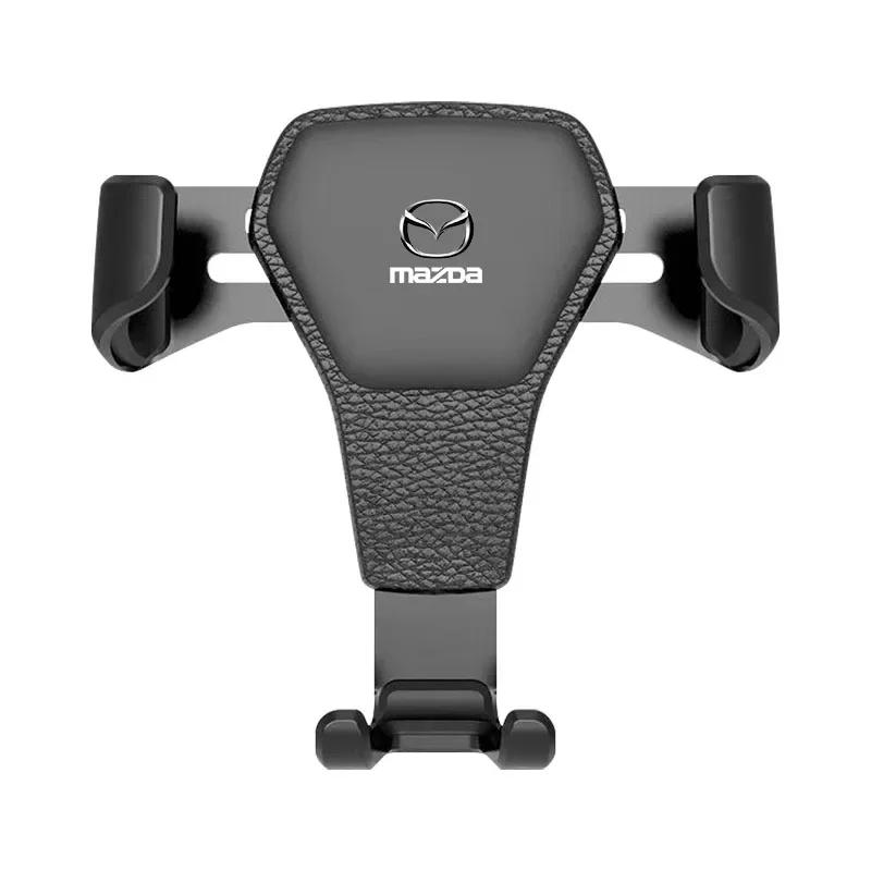 

2025 Hot Gravity Car Mount GPS Mobile Phone Holder Vent Clip Installation For Mazda 3 RX7 3 CX4 CX5 CX7 CX-3 CX-30 MX-5 CX3 CX8 чёрный