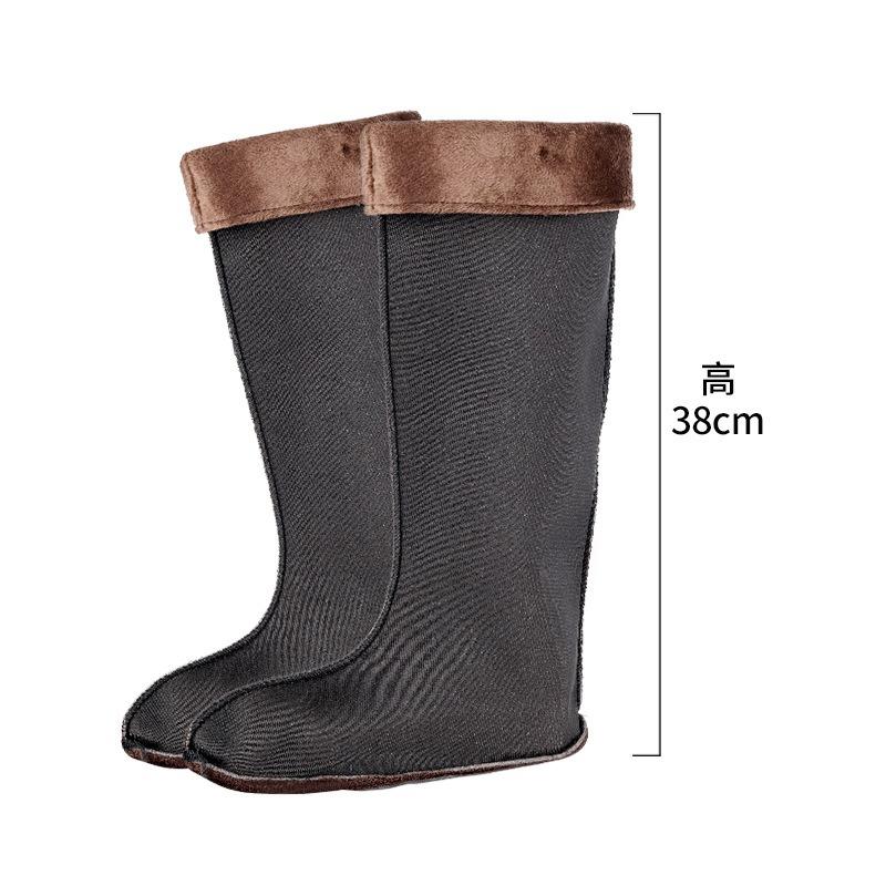 Зимние дождевые ботинки флисовая внутренняя подкладка теплая внутренняя вставка утолщенные с высоким голенищем флисовый чехол высокие резиновые сапоги хлопковый чехол внутренние плюшевые носки чехол