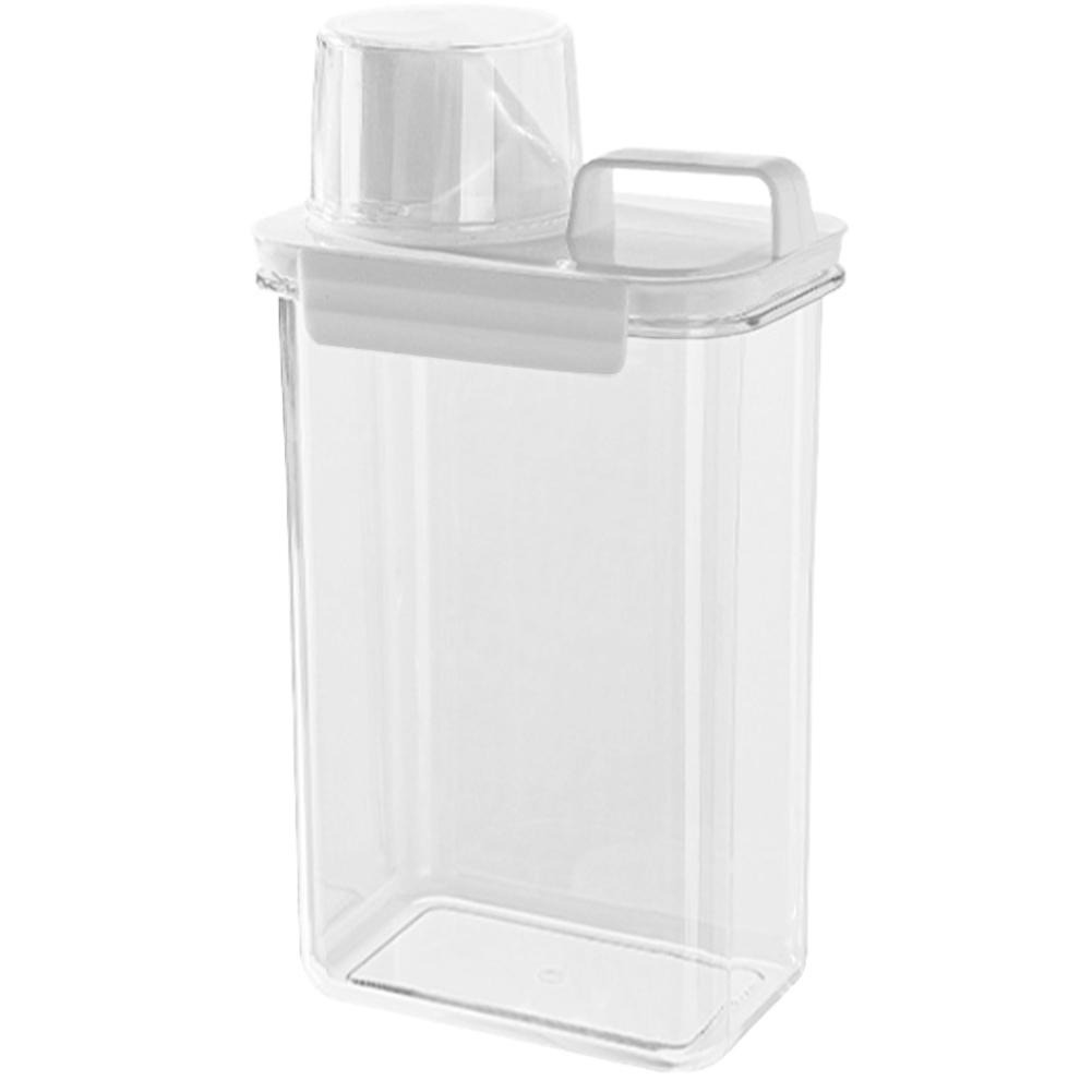 Laundry Detergent Dispenser with Measuring Cup Laundry Powder Container Scent Bead Container for Laundry Room