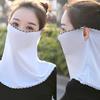 Women Floral Soft Chiffon Anti Dust Sun Protection Face Cover Neck Gaiter Scarf